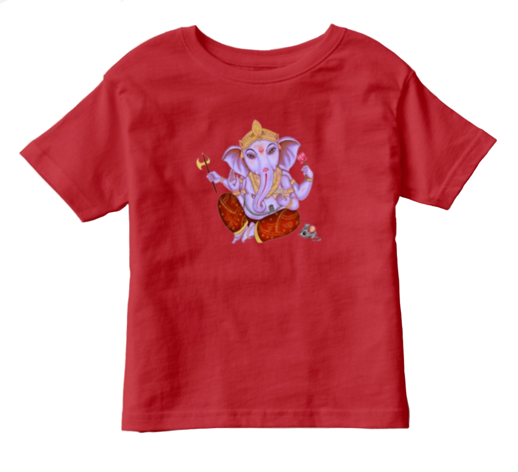 Ganesh Cherry Red Cotton Jersey Toddler Tee Size 5/6