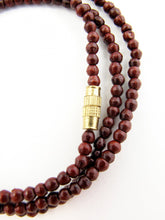 Load image into Gallery viewer, Rosewood 3mm Bead Necklace 18 inch length