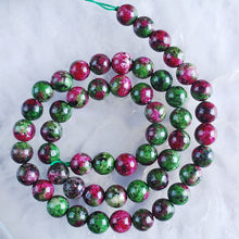Load image into Gallery viewer, Ruby Zoisite 8.5mm Round Natural Gemstone Beads One Strand