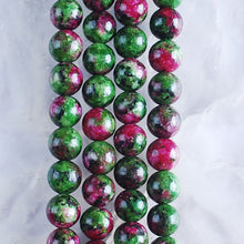 Load image into Gallery viewer, Ruby Zoisite 8.5mm Round Natural Gemstone Beads One Strand