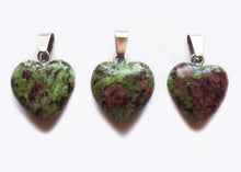 Load image into Gallery viewer, Ruby Zoisite Pendant Heart