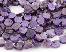 Load image into Gallery viewer, Russian Charoite beads polished slices