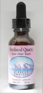 Rutilated Quartz Gem Elixir 1 oz Alaskan Essences