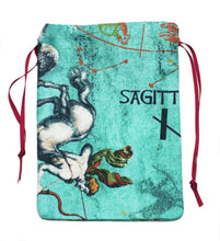 Load image into Gallery viewer, Sagittarius Zodiac Drawstring Bag for Your Tarot Deck