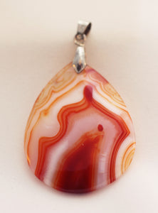 Sardonyx Pear-Shaped Pendant for the Leader with a Vision