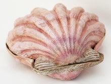 Load image into Gallery viewer, Papier Mache Scallop Shell Cachet by Cody Foster - great box for cookies, nuts or to hide your crystals on your desk.