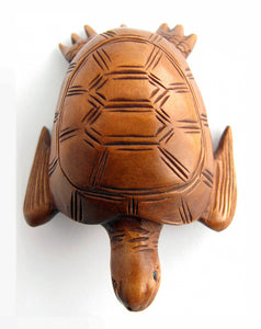 Sea Turtle Bead Boxwood Netsuke Bead