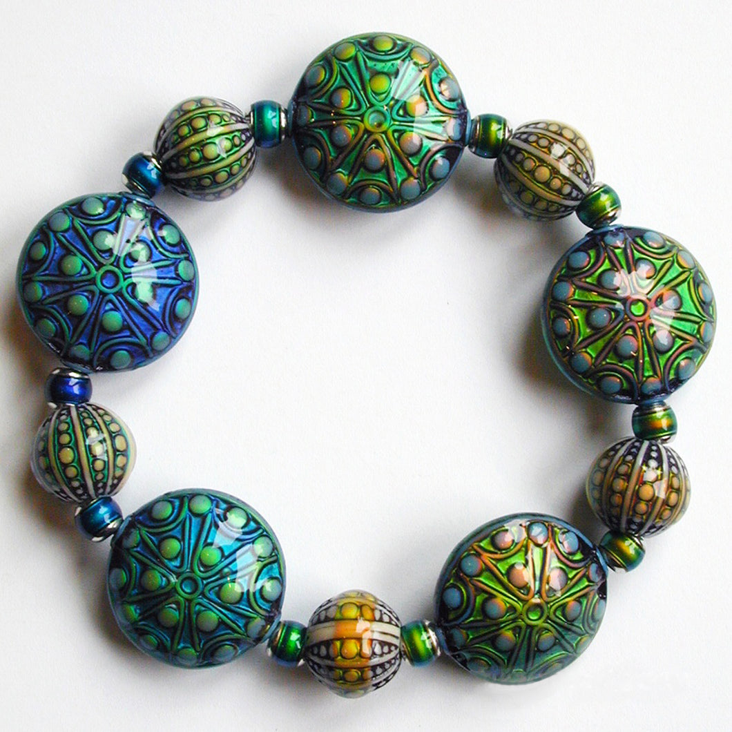 Sea Urchin Mirage Bead Bracelet in size medium