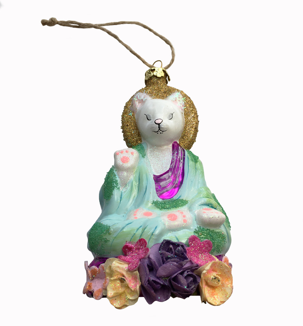 Serenity Cat Ornament Glitter Embellishment