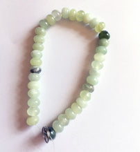 Load image into Gallery viewer, Green Serpentine Beads 8 inch strand of 8mm rondelles