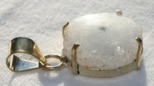 Load image into Gallery viewer, Solar Quartz Pendant in Sterling Silver Prong Style Setting