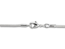 Load image into Gallery viewer, Silver plated Brass 16 inch Snake Chain Necklace - 1.4mm thickness