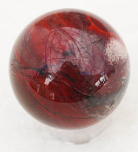 Load image into Gallery viewer, Petrified Wood Sphere looks like a metallic painting.  41.5mm