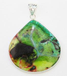 Sonora Sunrise Jasper Pendant looks like abstract art