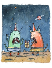 Load image into Gallery viewer, Space Monster Funny Birthday Card