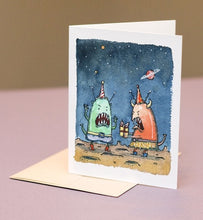 Load image into Gallery viewer, Space Monster Funny Birthday Card