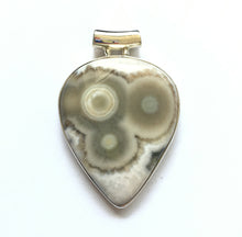 Load image into Gallery viewer, Ocean Jasper Pendant in a mystical spade shape with tube bail