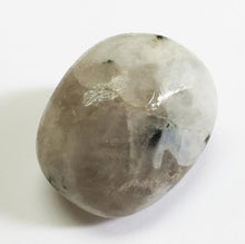 Load image into Gallery viewer, Rainbow Moonstone with Black Tourmaline in tumbled quarter pound lot