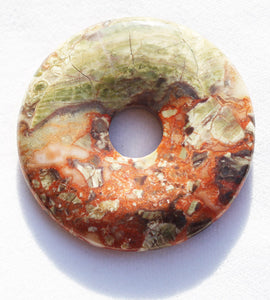 Spider Web Agate Donut Bead