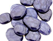 Load image into Gallery viewer, Dumortierite Blue Quartz Palm Stone to aid Spiritual Expression and for Longevity