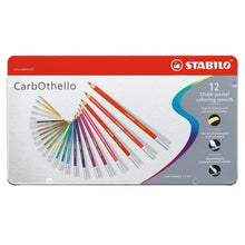 Load image into Gallery viewer, Mandalas Coloring Book and Tin of Stabilo Set of 12 Chalk-Pastel Pencils