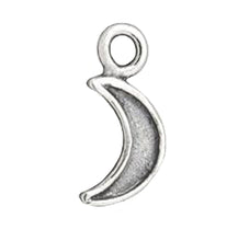 Load image into Gallery viewer, Crescent Moon Charm in Sterling Silver tiny size