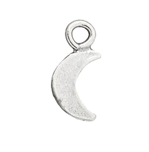 Crescent Moon Charm in Sterling Silver tiny size