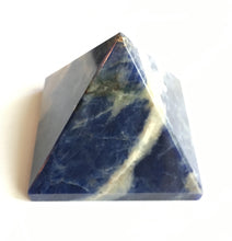 Load image into Gallery viewer, Sunset Sodalite Pyramid Blue and Orange