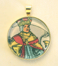 Load image into Gallery viewer, Round Tarot Card Pendant or Charm - Image under Glass