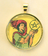 Load image into Gallery viewer, Round Tarot Card Pendant or Charm - Image under Glass