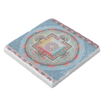 Load image into Gallery viewer, Tibetan Buddhist Sand Mandala Stone Coaster