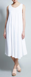 Tienda Ho White Zora Cotton-Rayon Dress from Morocco
