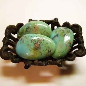 Organic Turquoise Soap Rock with Essences of Orange and Cinnamon - Heavenly Light and Airy Scent