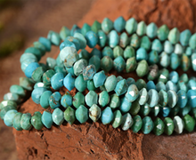 Load image into Gallery viewer, Turquoise Beads 3mm Bicone Crystal Beads