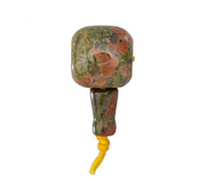 Unakite Barrel Guru Bead
