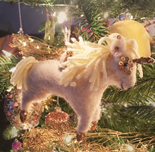 Load image into Gallery viewer, Unicorn Ornament with Jute String