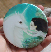 Load image into Gallery viewer, Unicorn Pocket Mirror 3 inch big, but very lightweight!