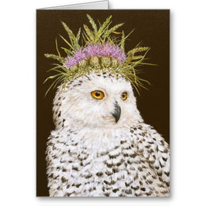 Snow Queen Owl Birthday Card by Vicki Sawyer