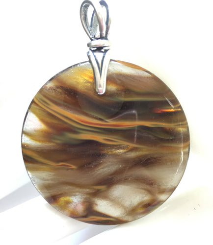 Volcano Cherry Quartz Pendant with Art Deco Torch Bail