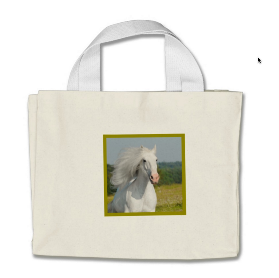 Horse Tote Bag 100% cotton canvas