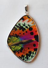 Load image into Gallery viewer, Sunset Moth Butterfly Wing Pendant XXL