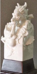 Chinese Zodiac Figurine on Wood Stand in Gift Box