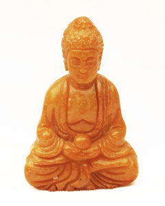 Old Yellow Jade Hand-Carved Buddha Amulet