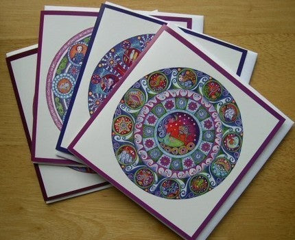Zodiac Card Colorful Mandala Card