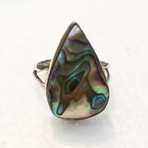 Abalone Shell Ring Size 10 aka Mother-of-Pearl