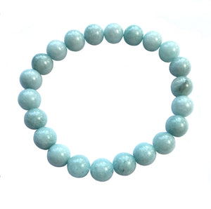 Aquamarine Bracelet  of 8mm Round Beads