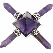 Load image into Gallery viewer, Four Direction Amethyst Crystal Pyramid Activator - Power Piece!