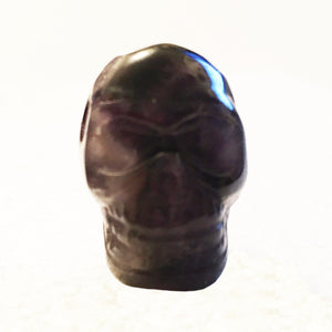 Amethyst Skull Bead 7/8 Inch dark purple