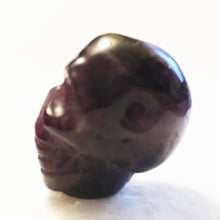 Load image into Gallery viewer, Amethyst Skull Bead 7/8 Inch dark purple
