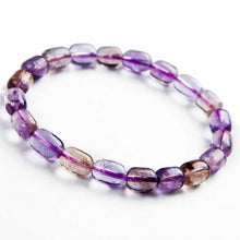 Load image into Gallery viewer, Ametrine Crystal beaded stretch bracelet 7.5 inch